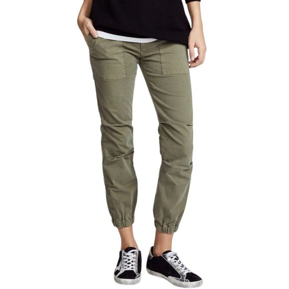 Nili Lotan Cropped Military Twill Pants Camo Green Size 2 - Picture 1 of 10